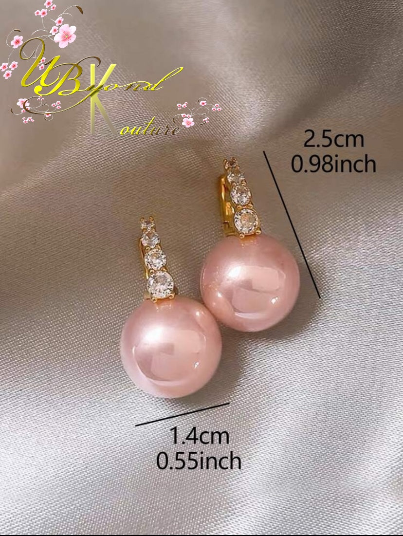 Gracey Rhinestone Pearl Earrings