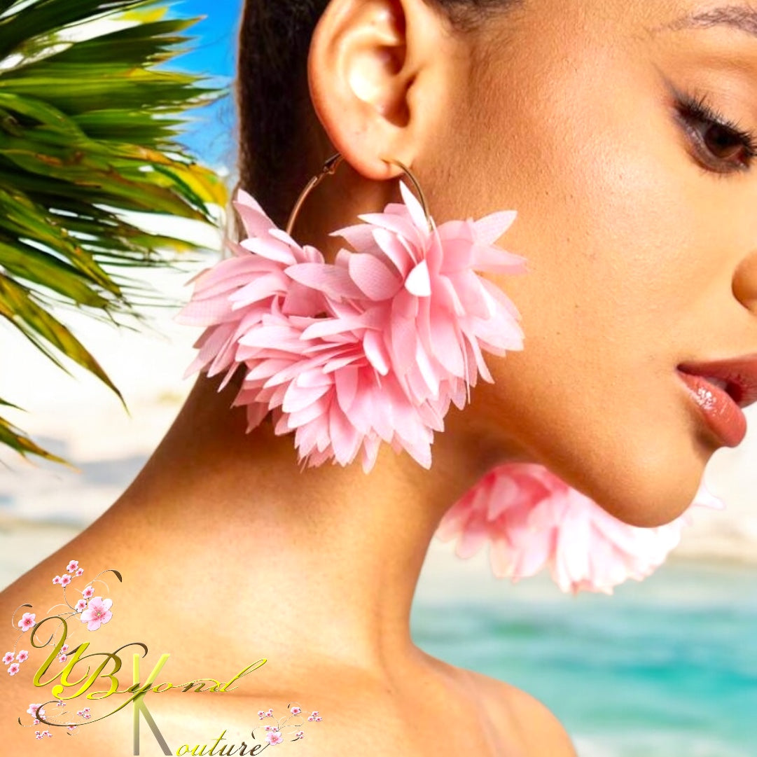 Lani Bohemian Flower Hoop Earings