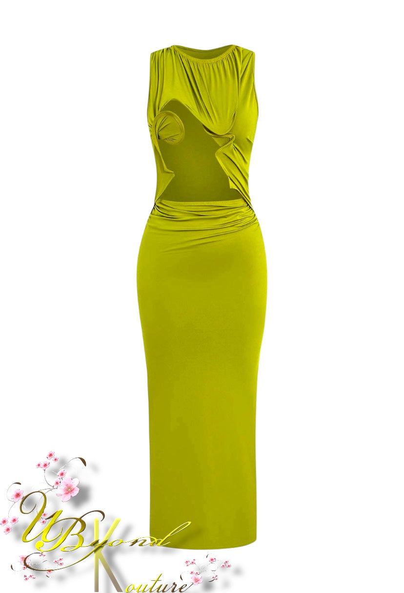 Amaya Cut Out Ruched Maxi Dress