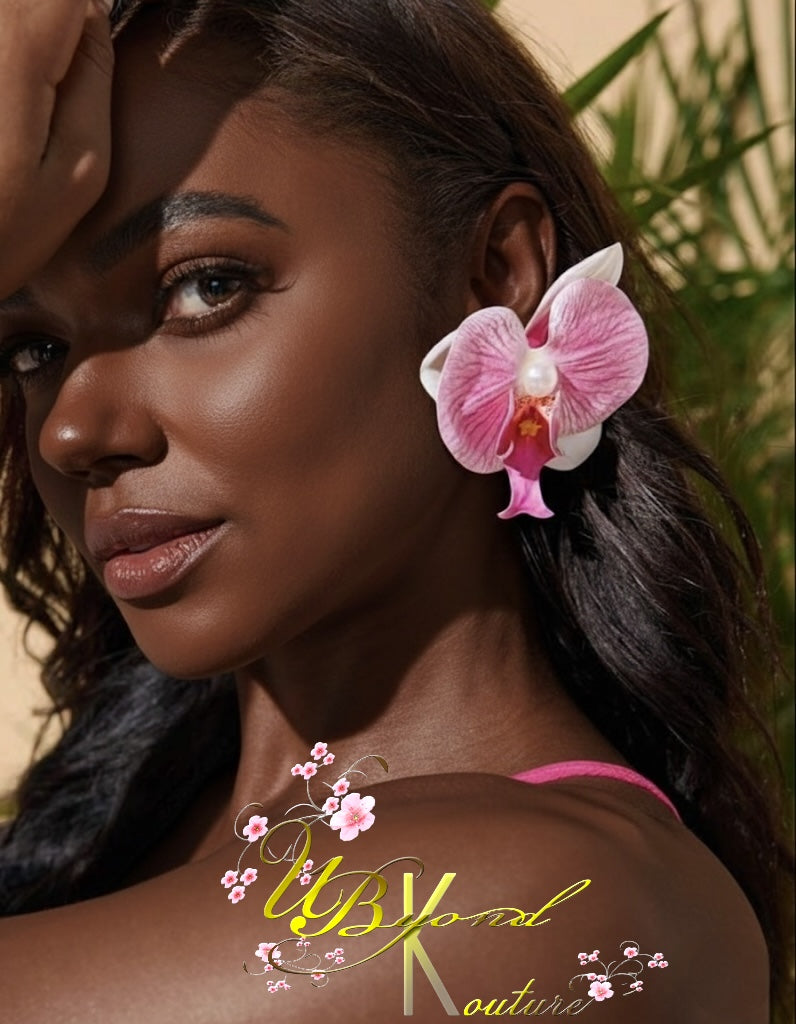 Blooming Orchids Stud Earrings