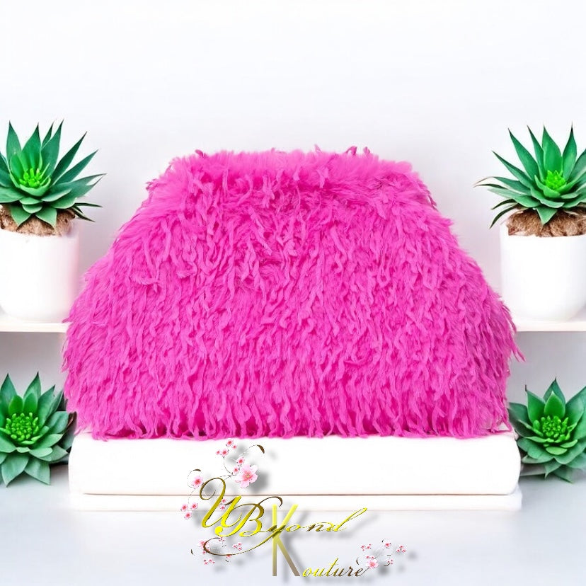 Keep Me Close Feather Clutch Bag
