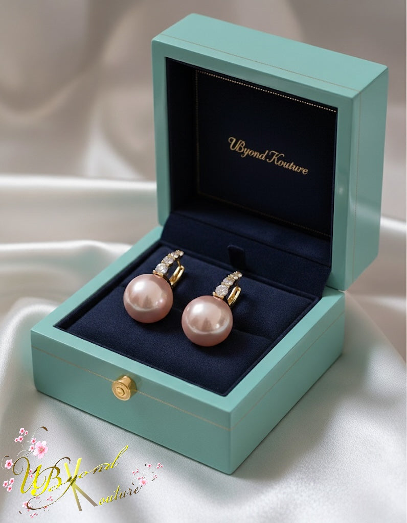 Gracey Rhinestone Pearl Earrings