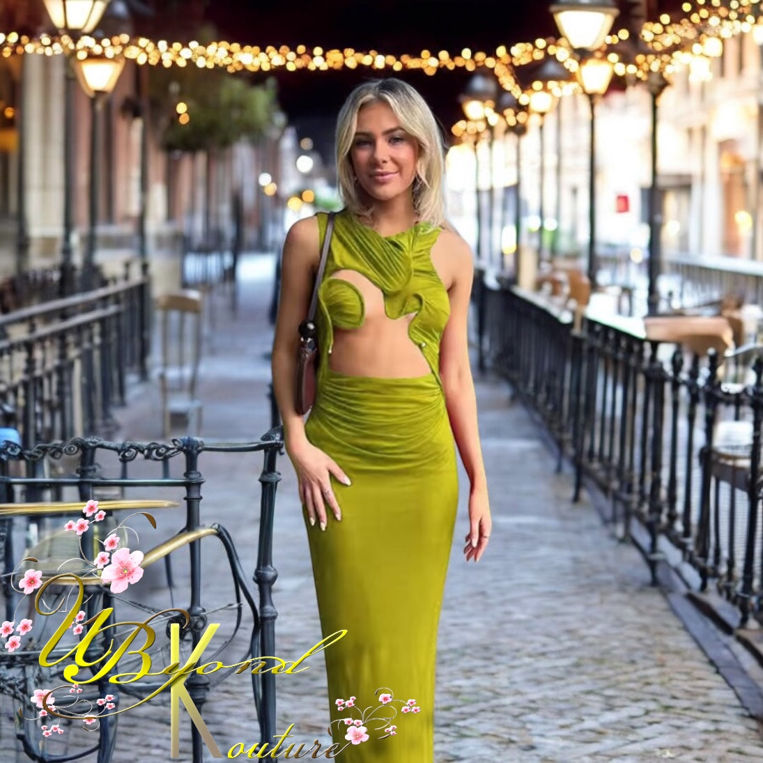 Amaya Cut Out Ruched Maxi Dress