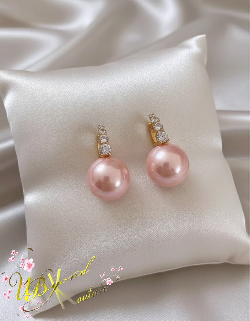 Gracey Rhinestone Pearl Earrings