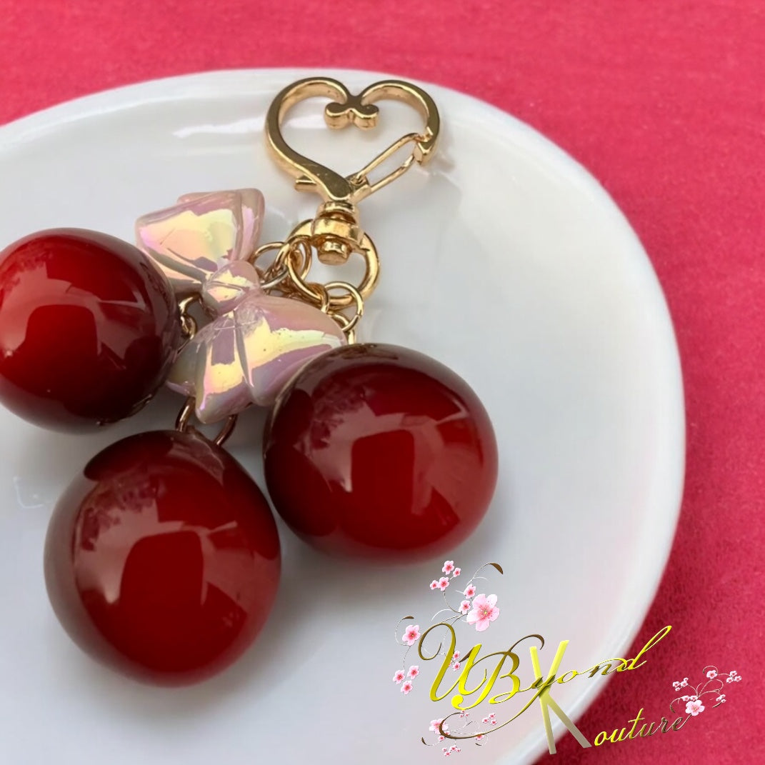 Cherry Keychain Charm