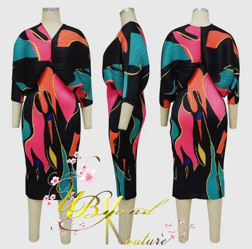 LaLa Midi Pleated Dress