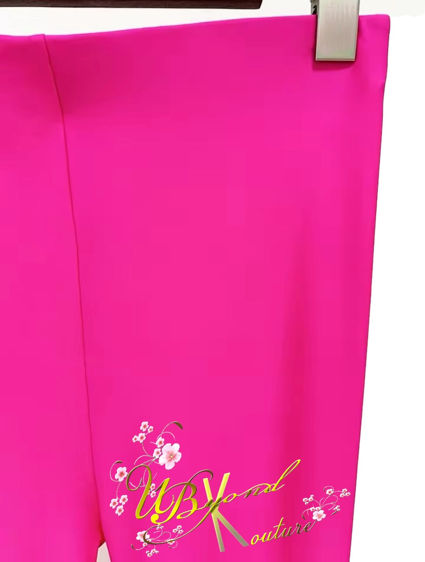 Hot Pink Footed Leggings