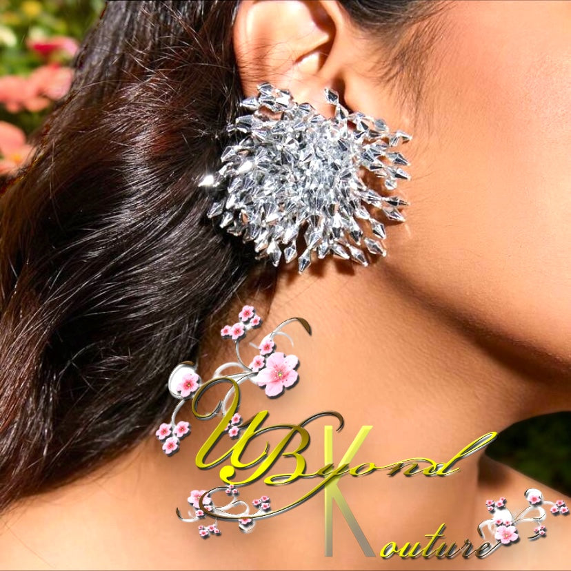 Valentina Crystal Rhinestone Cluster Stud Earings