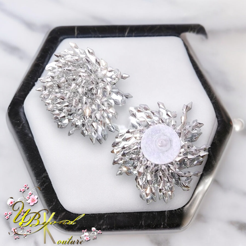 Valentina Crystal Rhinestone Cluster Stud Earings