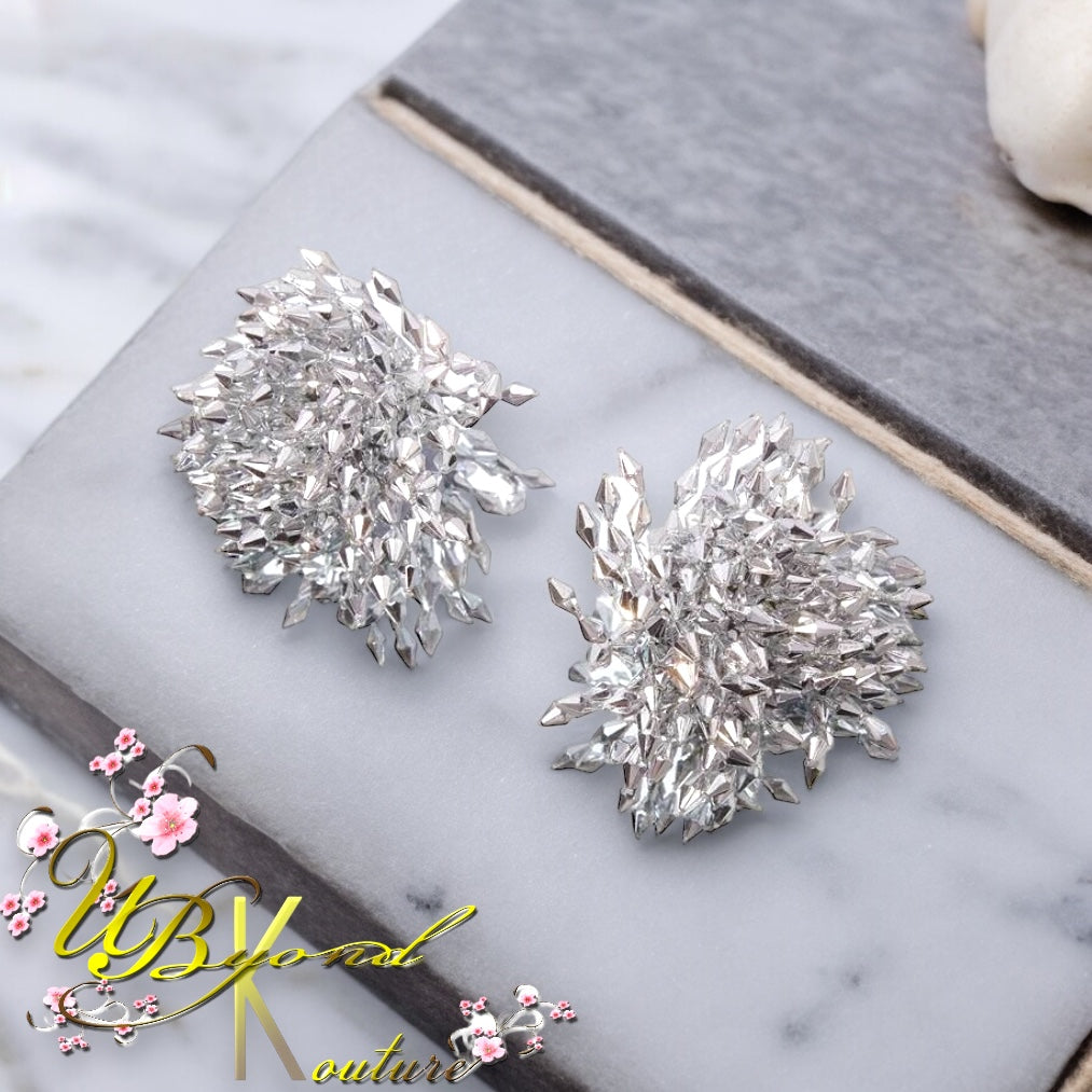 Valentina Crystal Rhinestone Cluster Stud Earings