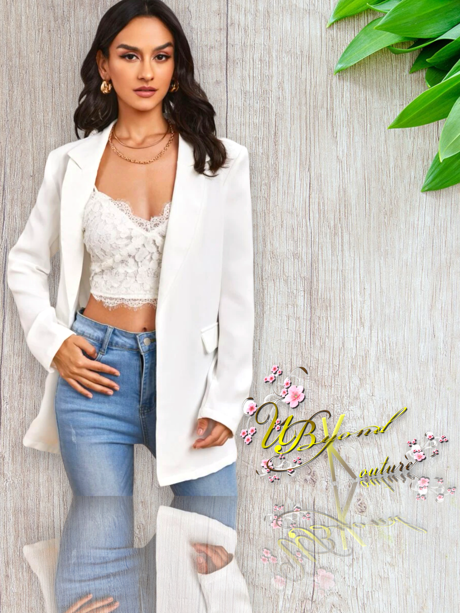 Long Sleeve White Blazer