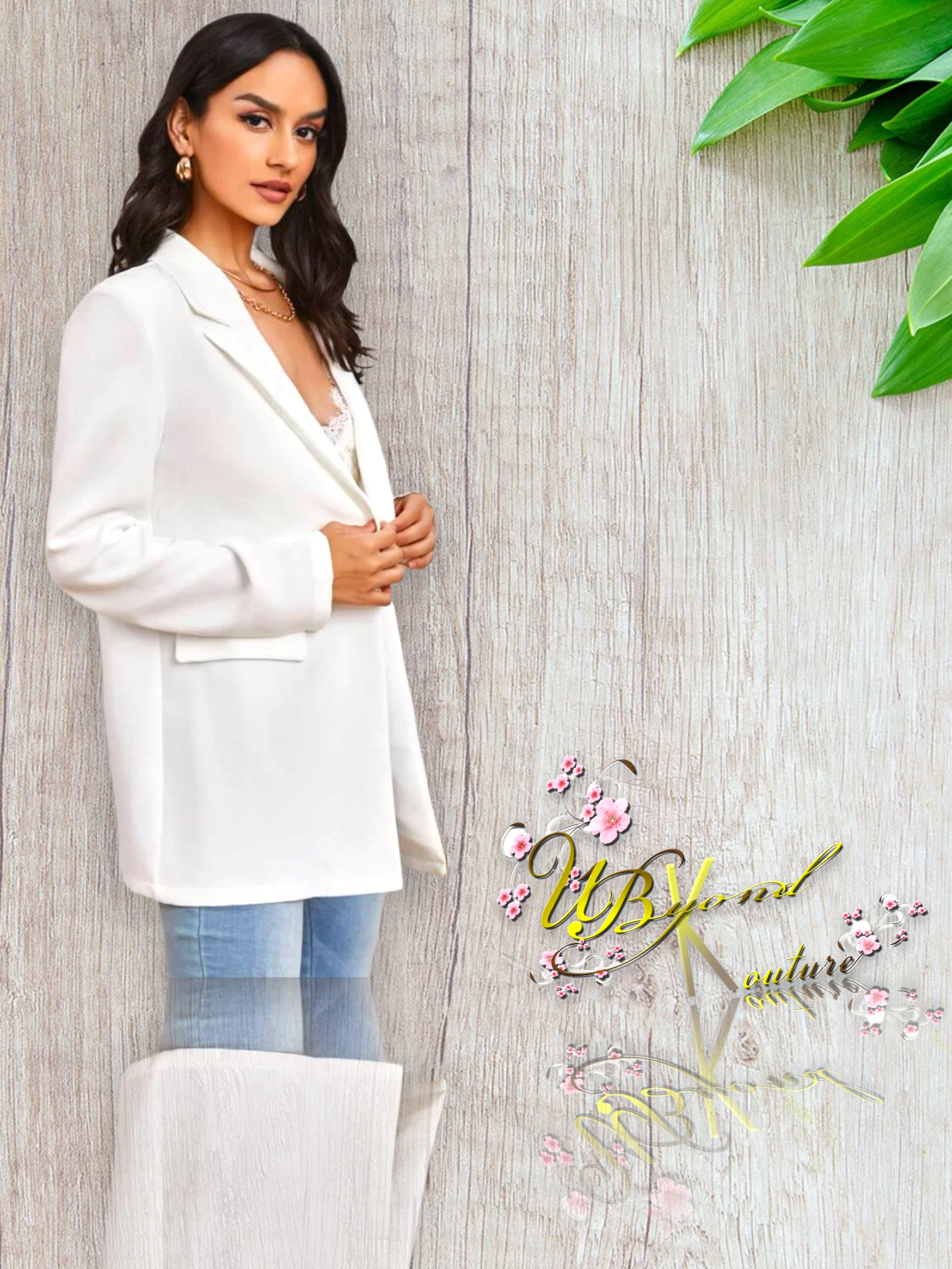 Long Sleeve White Blazer